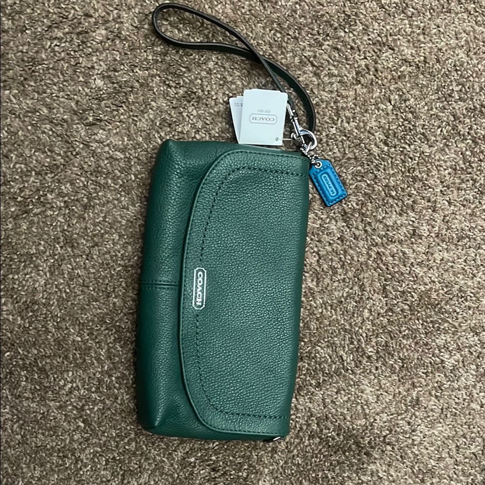 Coach Green Wristlet